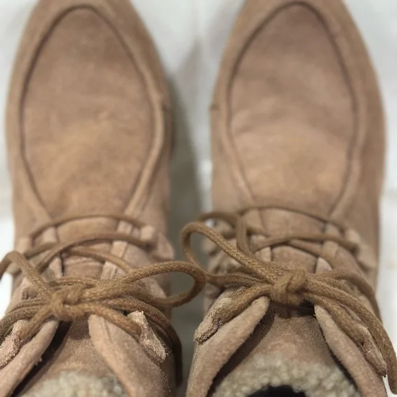 Women's Tan Suede UGG Ankle Boots - Picture 4 of 7